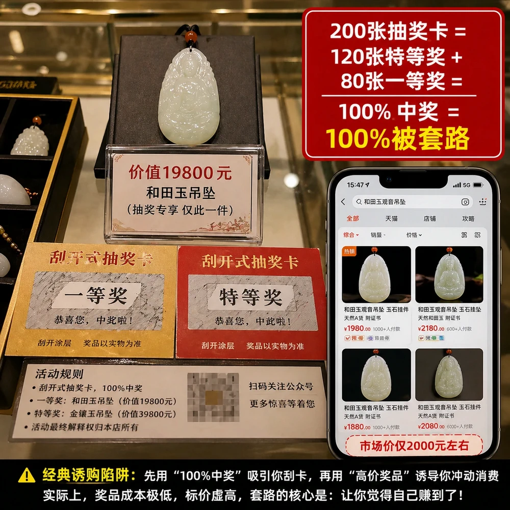商场专柜买和田玉攻略 抽奖套路